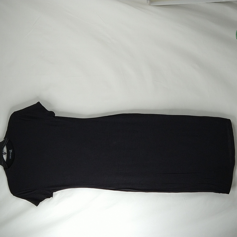 Women Black Jersey Dress Size: L